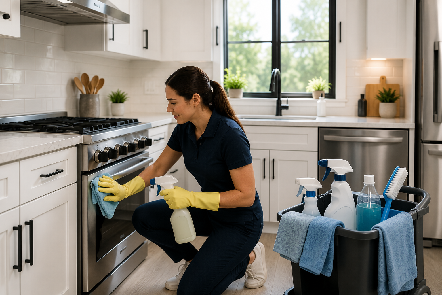 AGM professional performing deep cleaning service